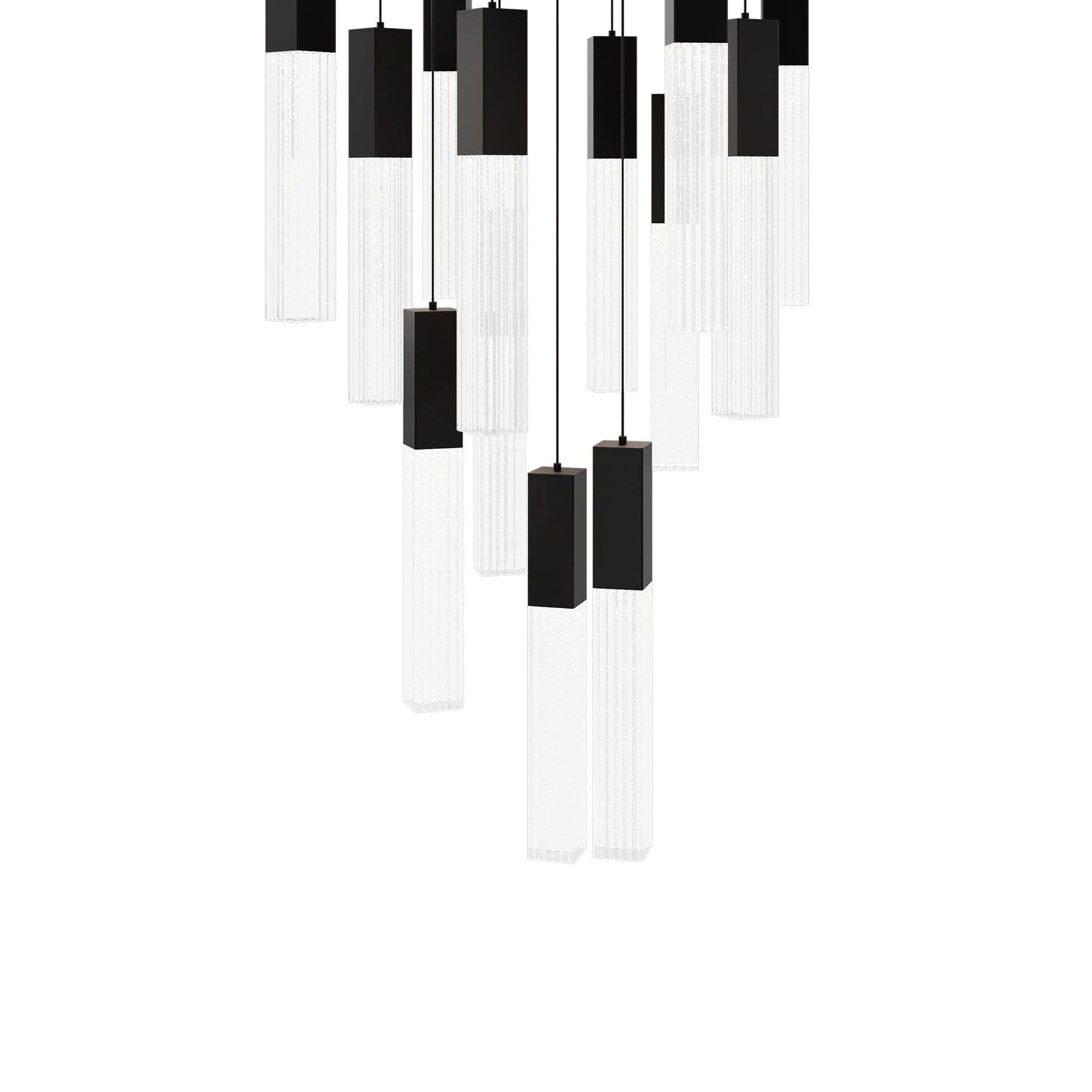 Cinema Square LED Multi Light Pendant Light in Detail.