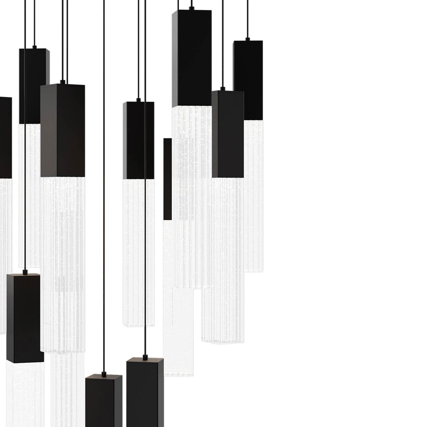 Cinema Square LED Multi Light Pendant Light in Detail.