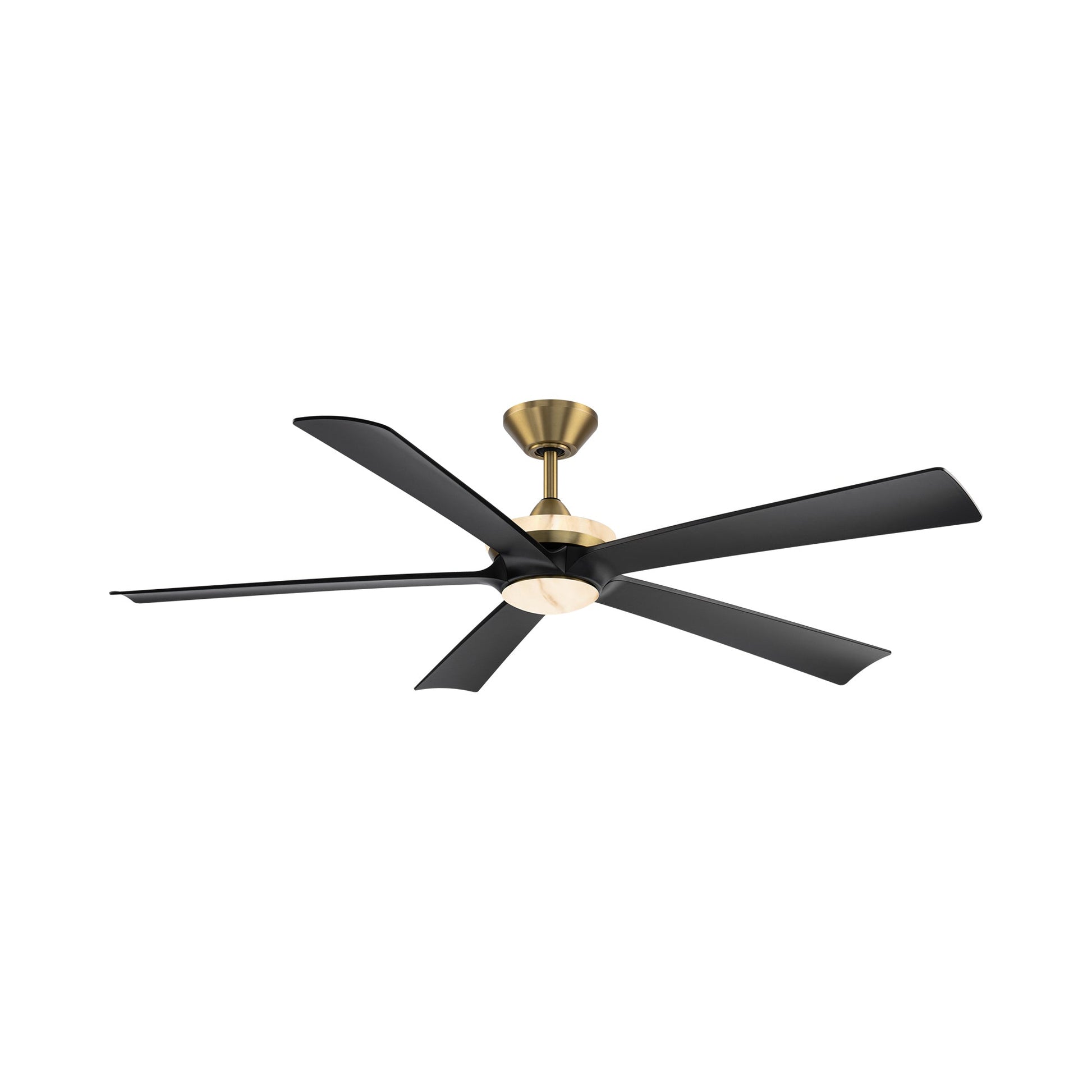 Crown LED Ceiling Fan in Matte Black.