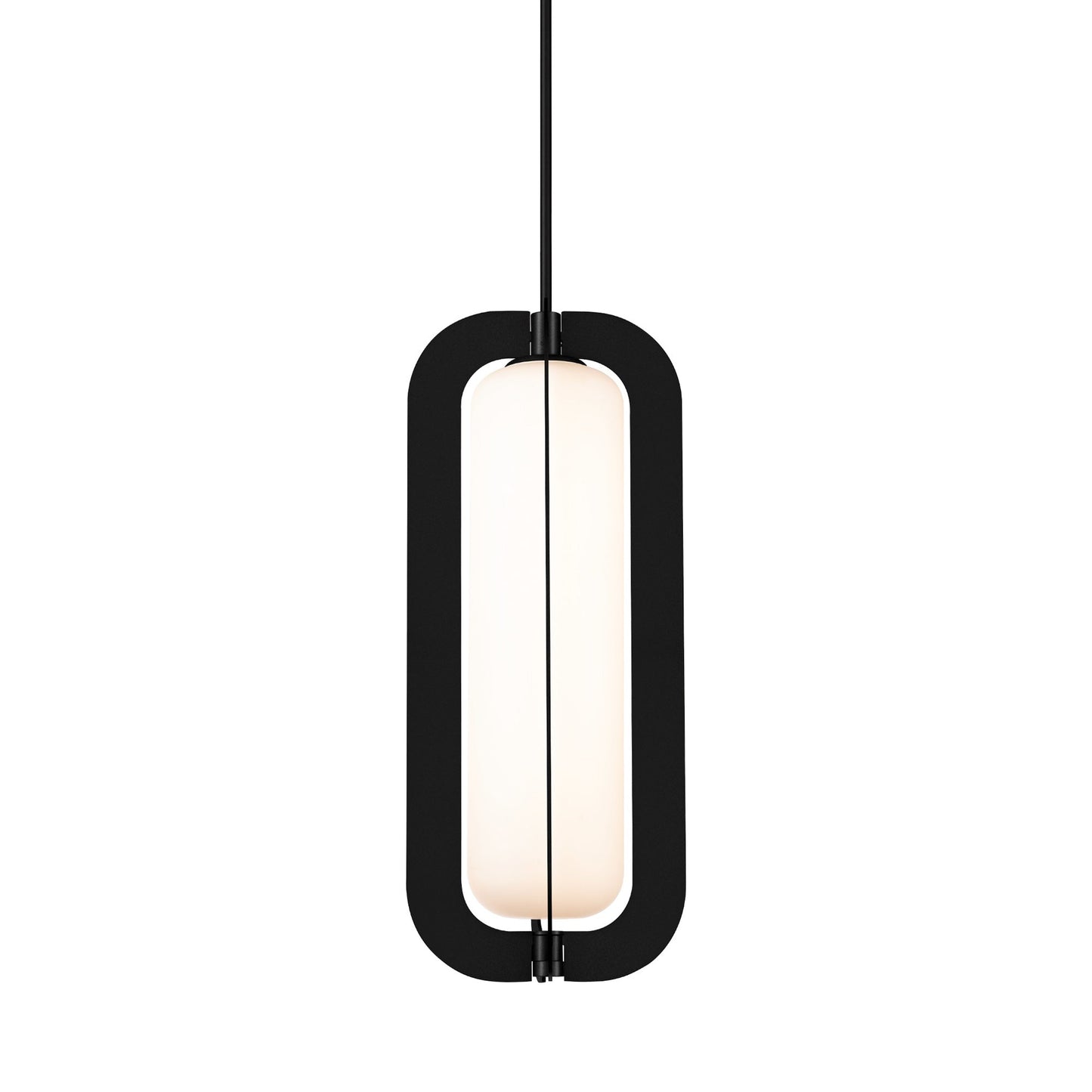 Echelon LED Vertical Pendant Light in Black.