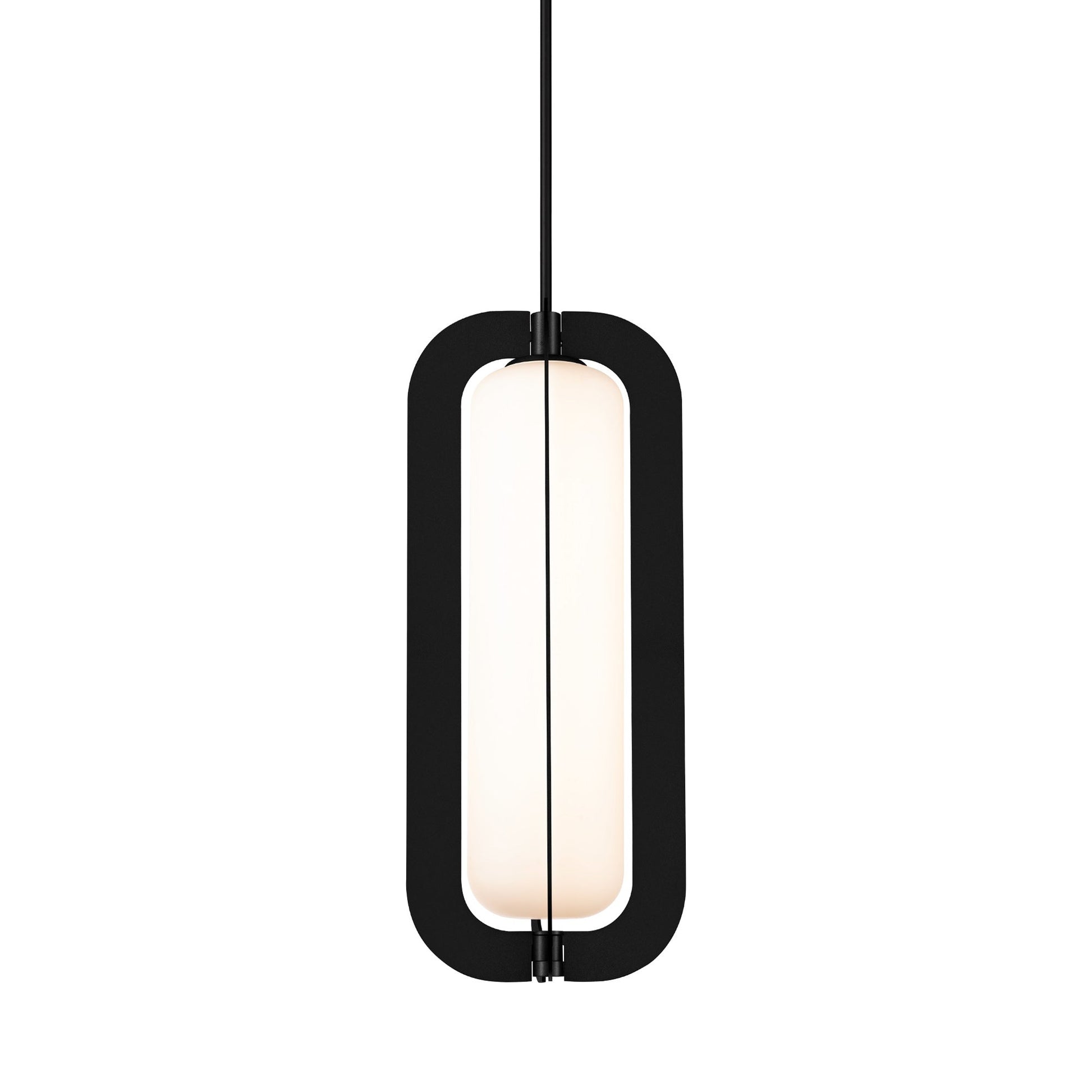 Echelon LED Vertical Pendant Light in Black.