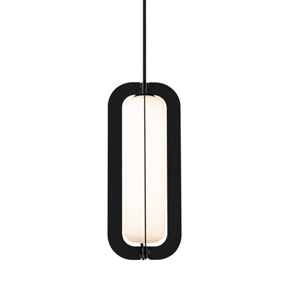 Echelon LED Vertical Pendant Light in Black.