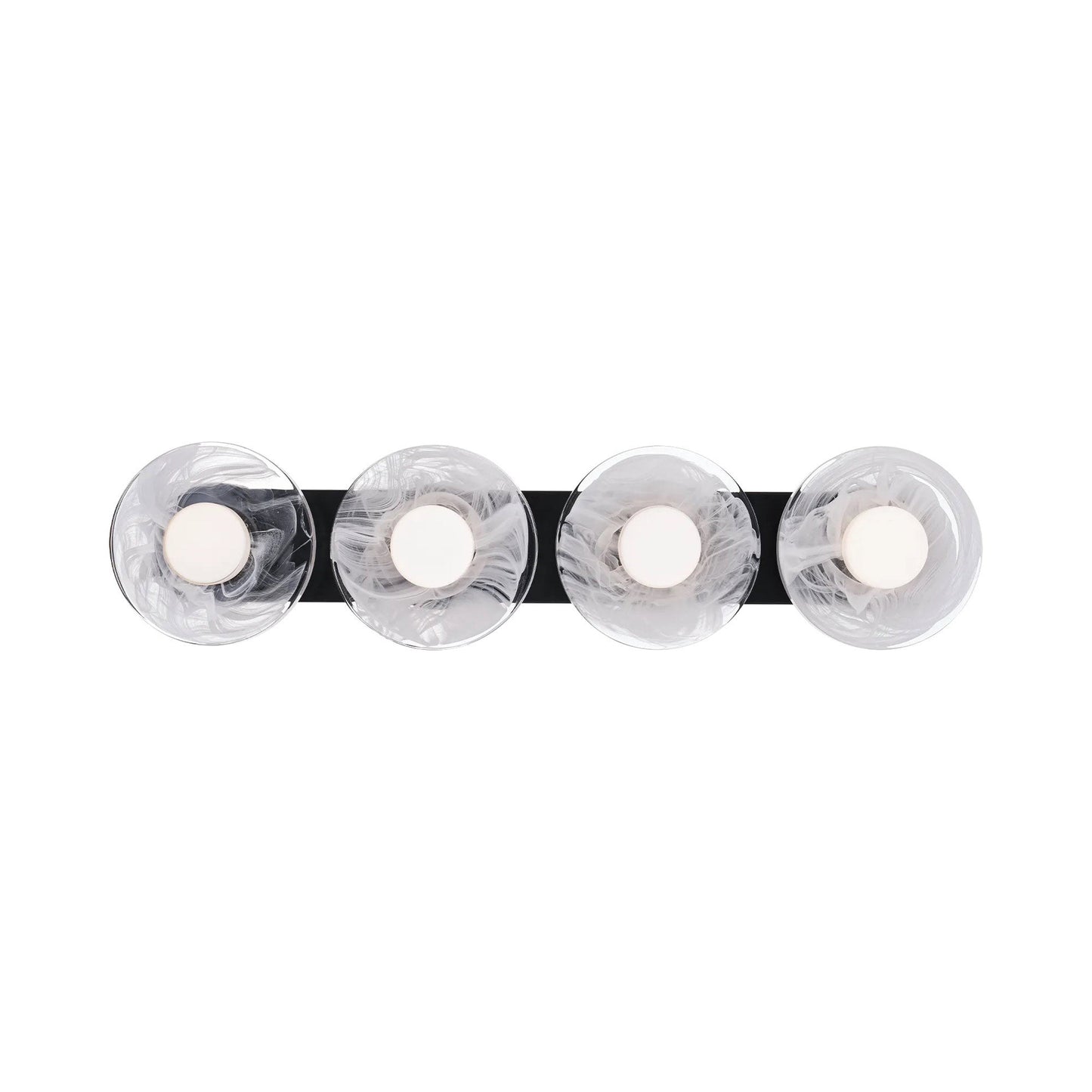 Fresco LED Bath Vanity Light in Black (4-Light).