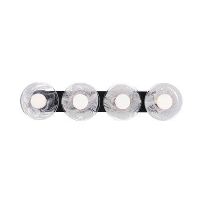 Fresco LED Bath Vanity Light in Black (4-Light).