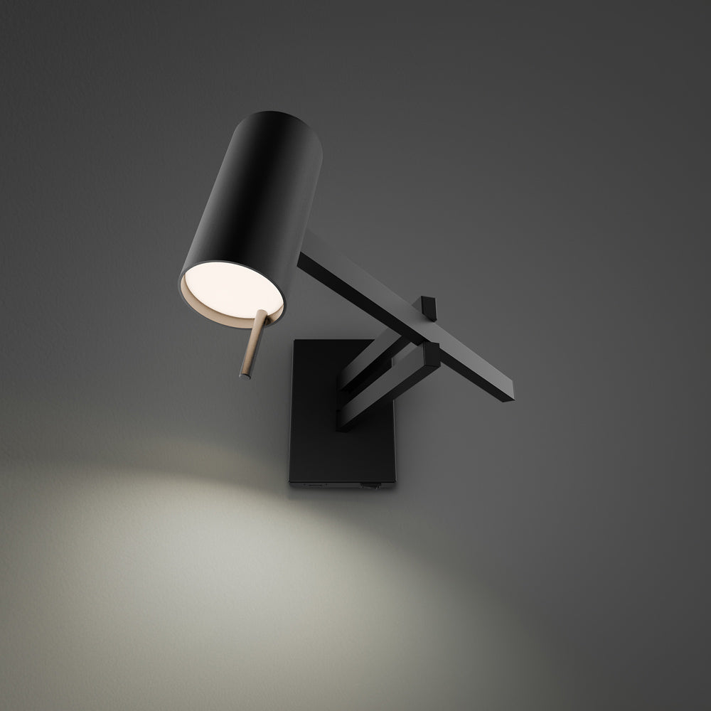 Gavel LED Swing Arm Wall Light in Detail.