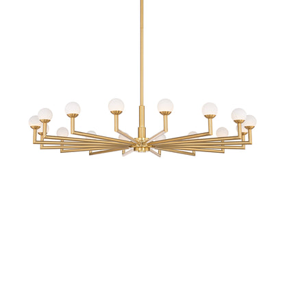 Glammis LED Pendant Light in Vintage Brass.
