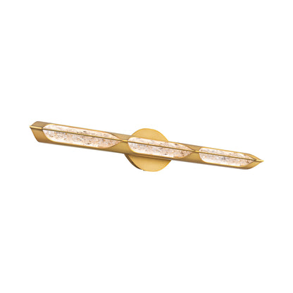Hadleigh LED Bath Vanity Light in Aged Brass.