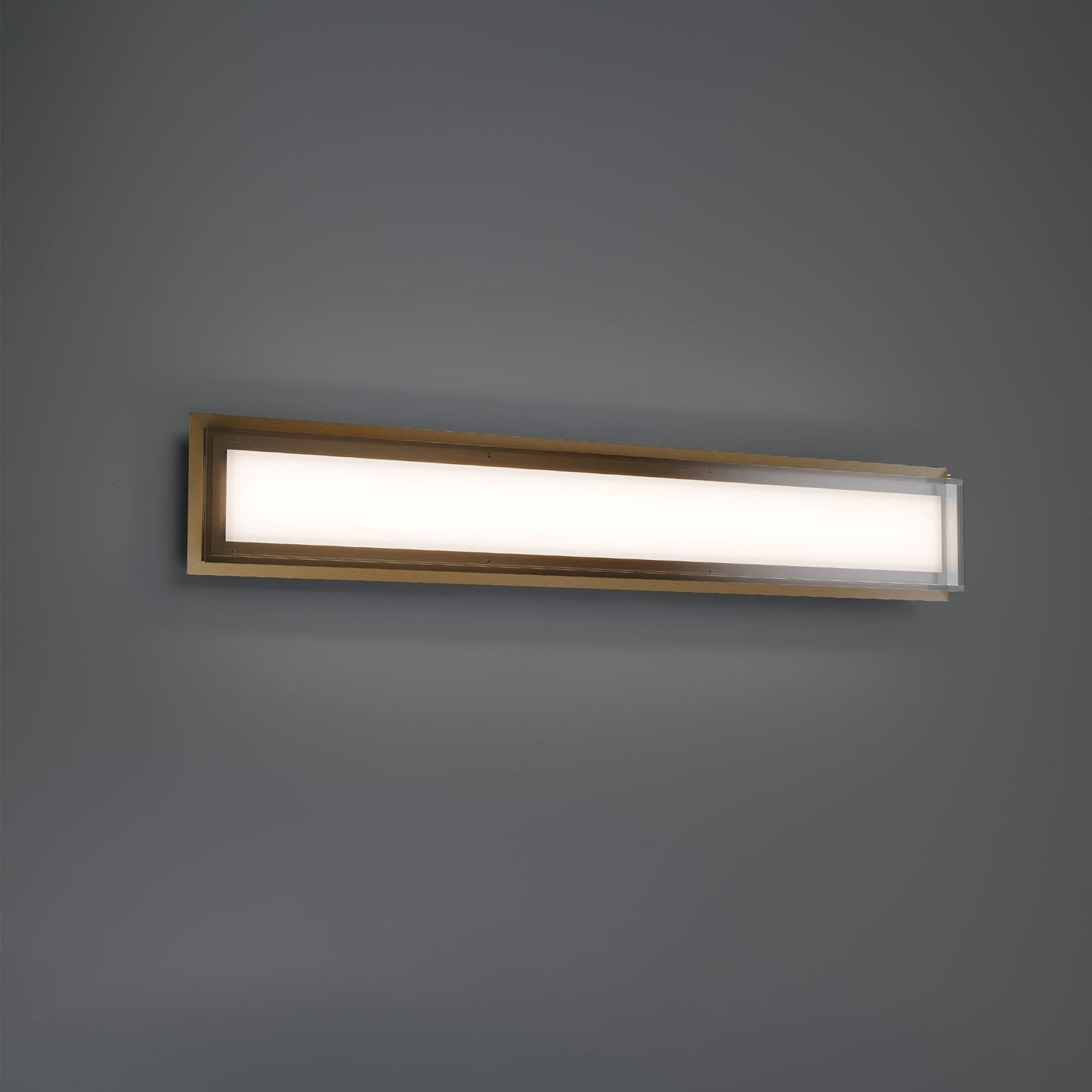 Ice Bar LED Bath Vanity Light in Aged Brass (Medium/3000K).