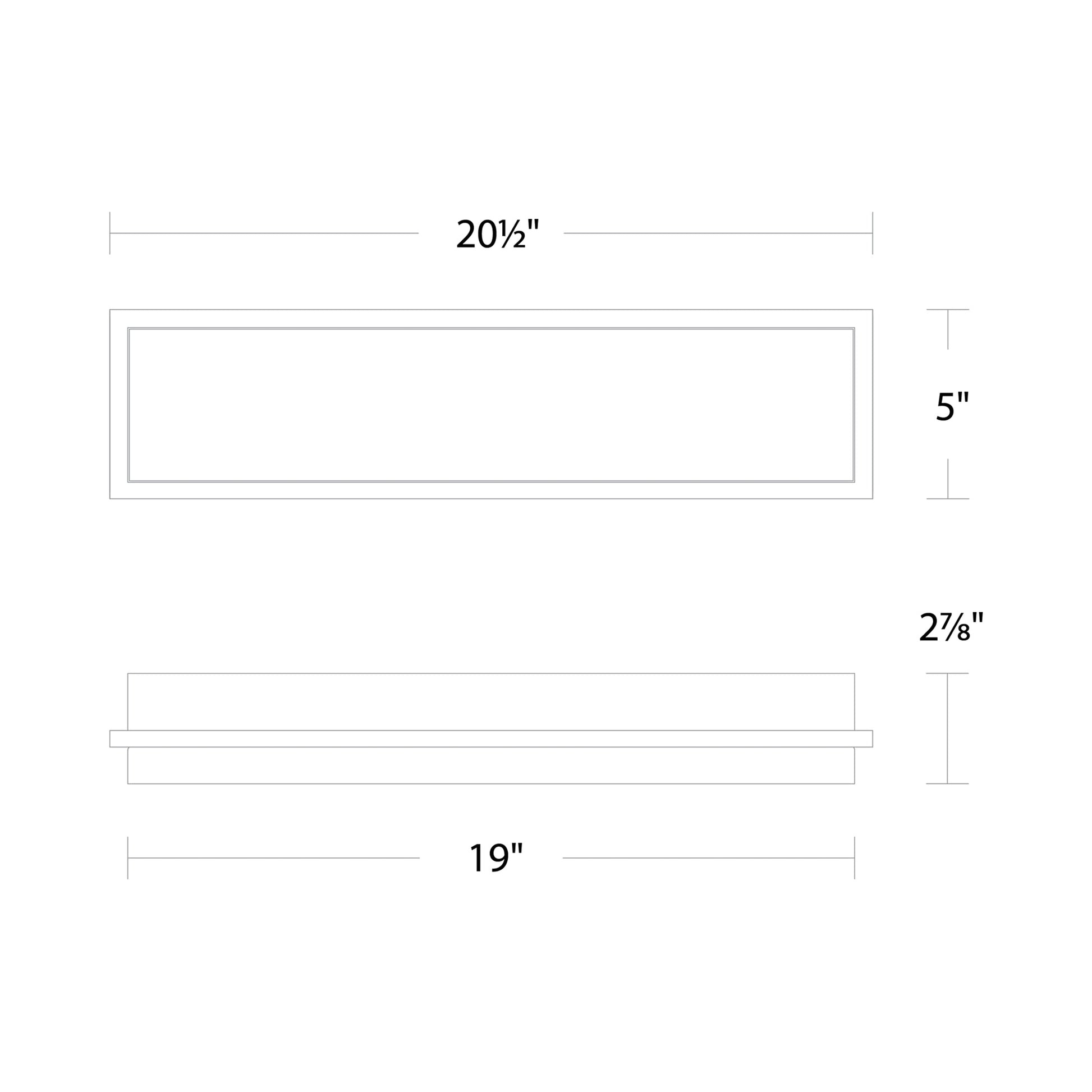 Ice Bar LED Bath Vanity Light - line drawing.