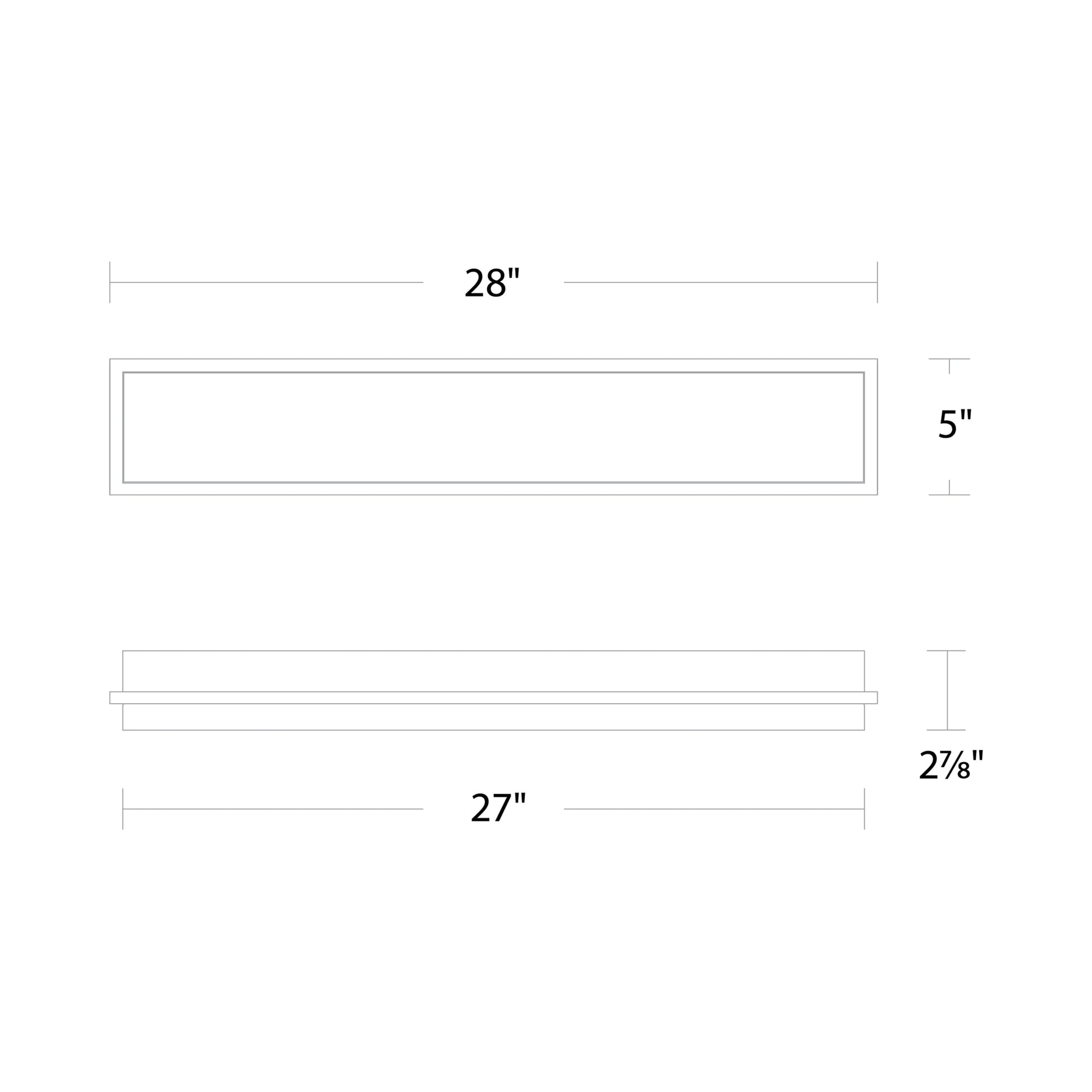 Ice Bar LED Bath Vanity Light - line drawing.