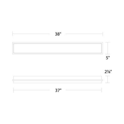Ice Bar LED Bath Vanity Light - line drawing.