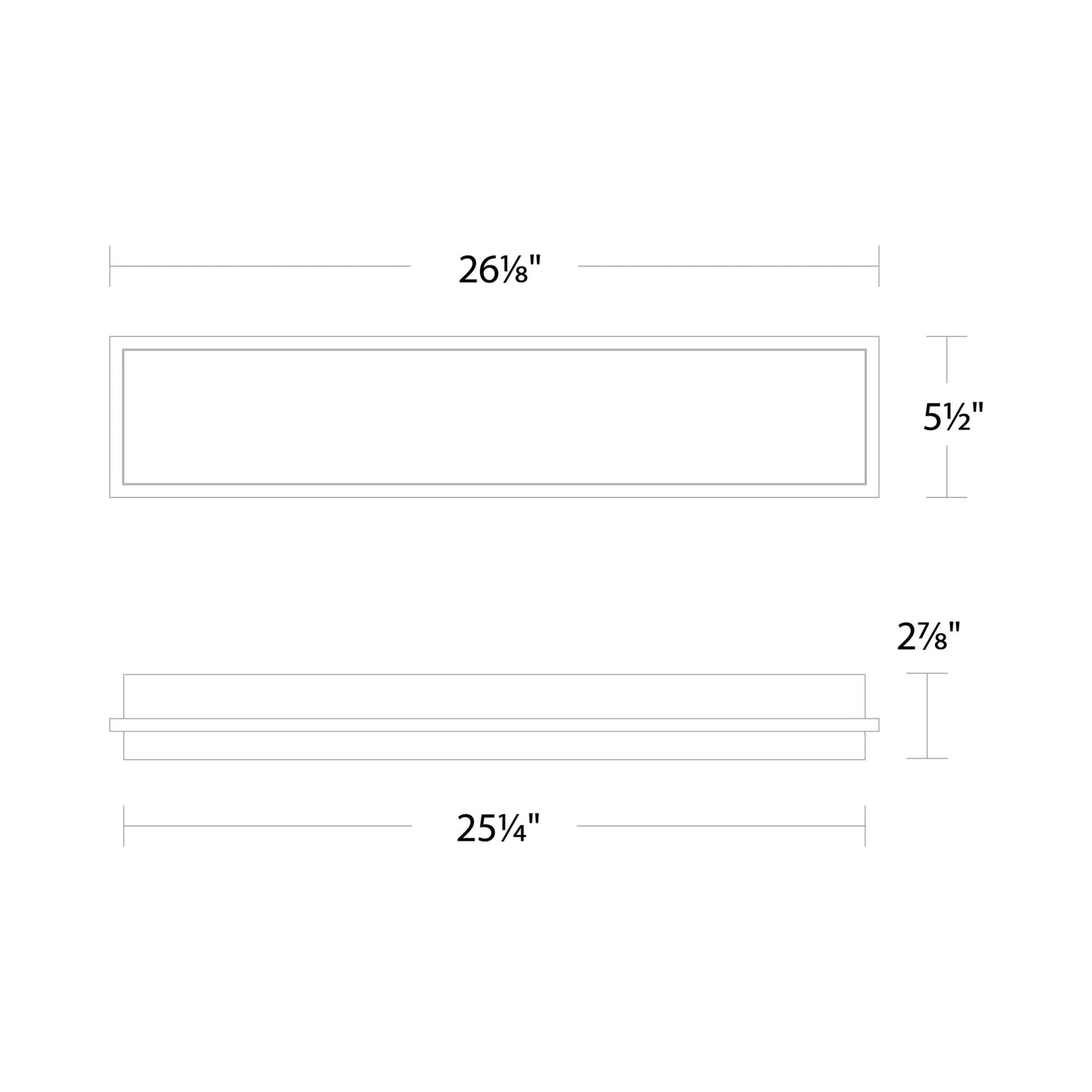 Ice Bar Outdoor LED Wall Light - line drawing.