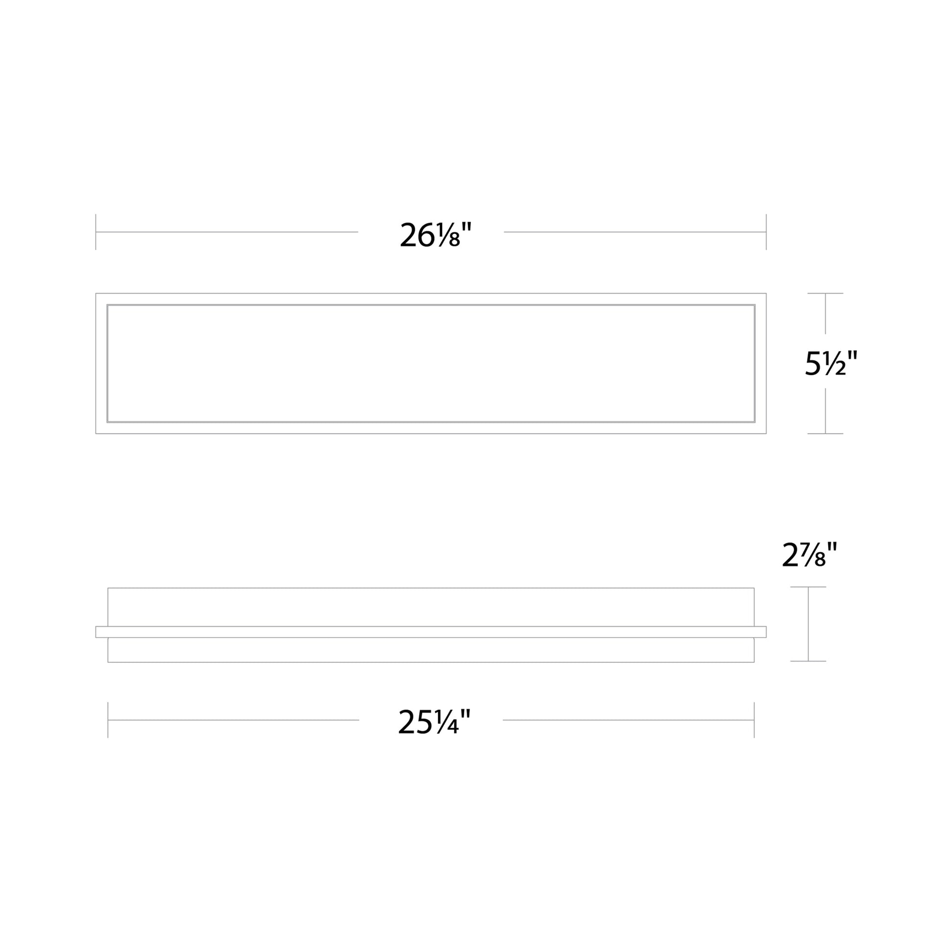 Ice Bar Outdoor LED Wall Light - line drawing.