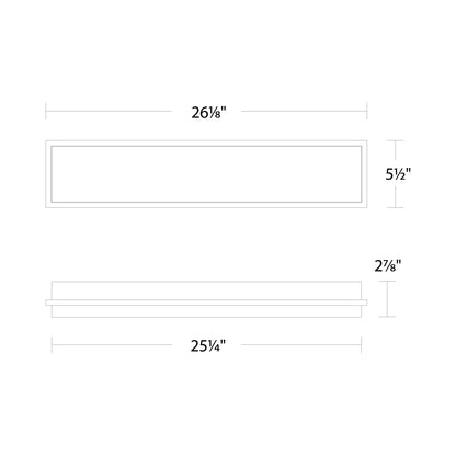 Ice Bar Outdoor LED Wall Light - line drawing.