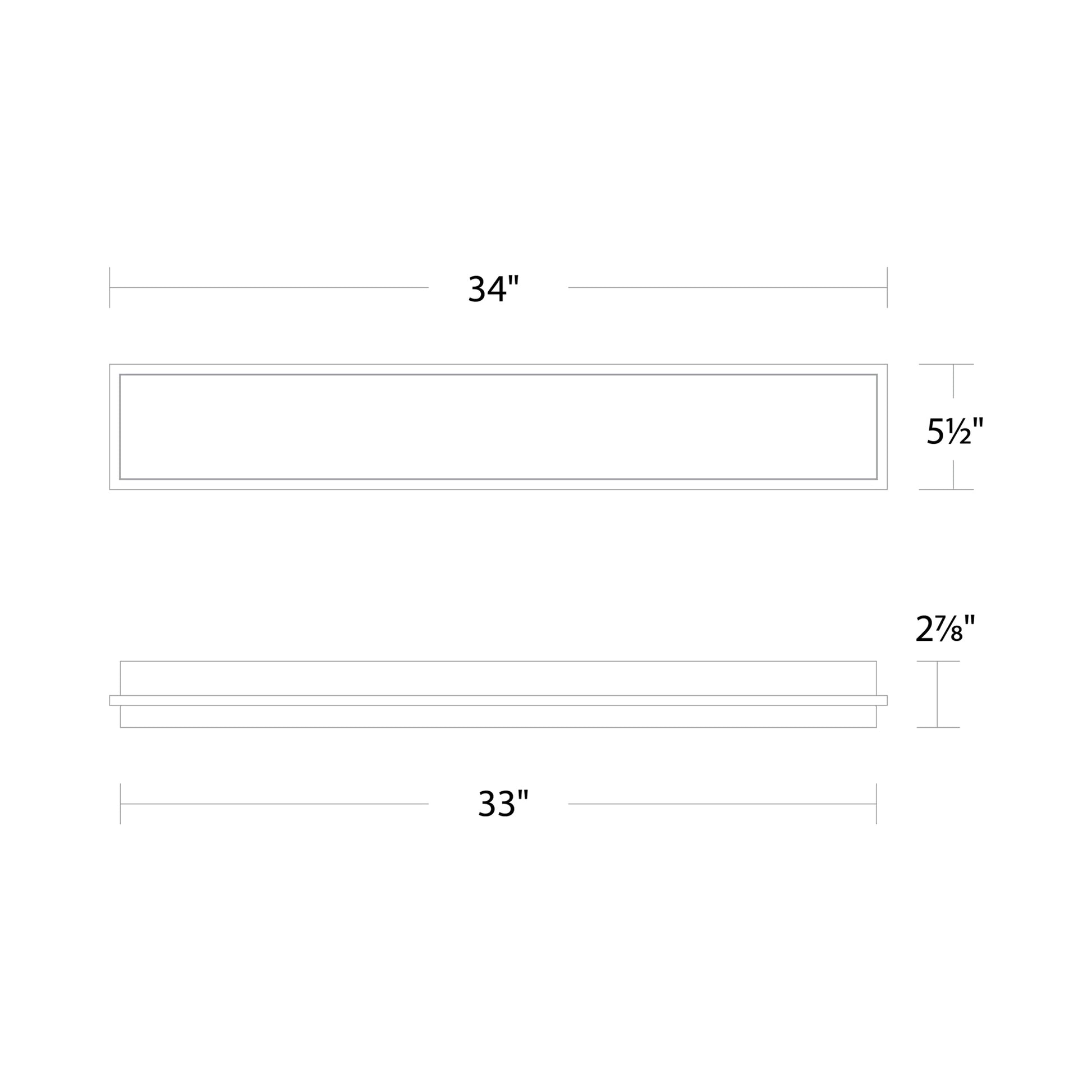 Ice Bar Outdoor LED Wall Light - line drawing.
