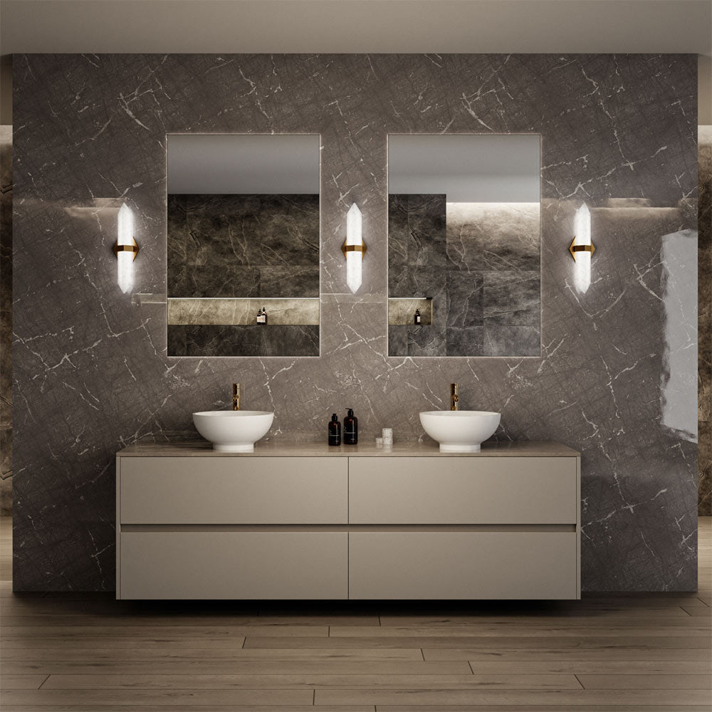 Javelin LED Bath Vanity Light in bathroom.