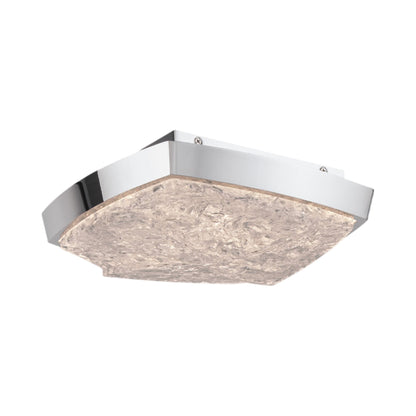 Kenji LED Flush Mount Ceiling Light in Polished Nickel.