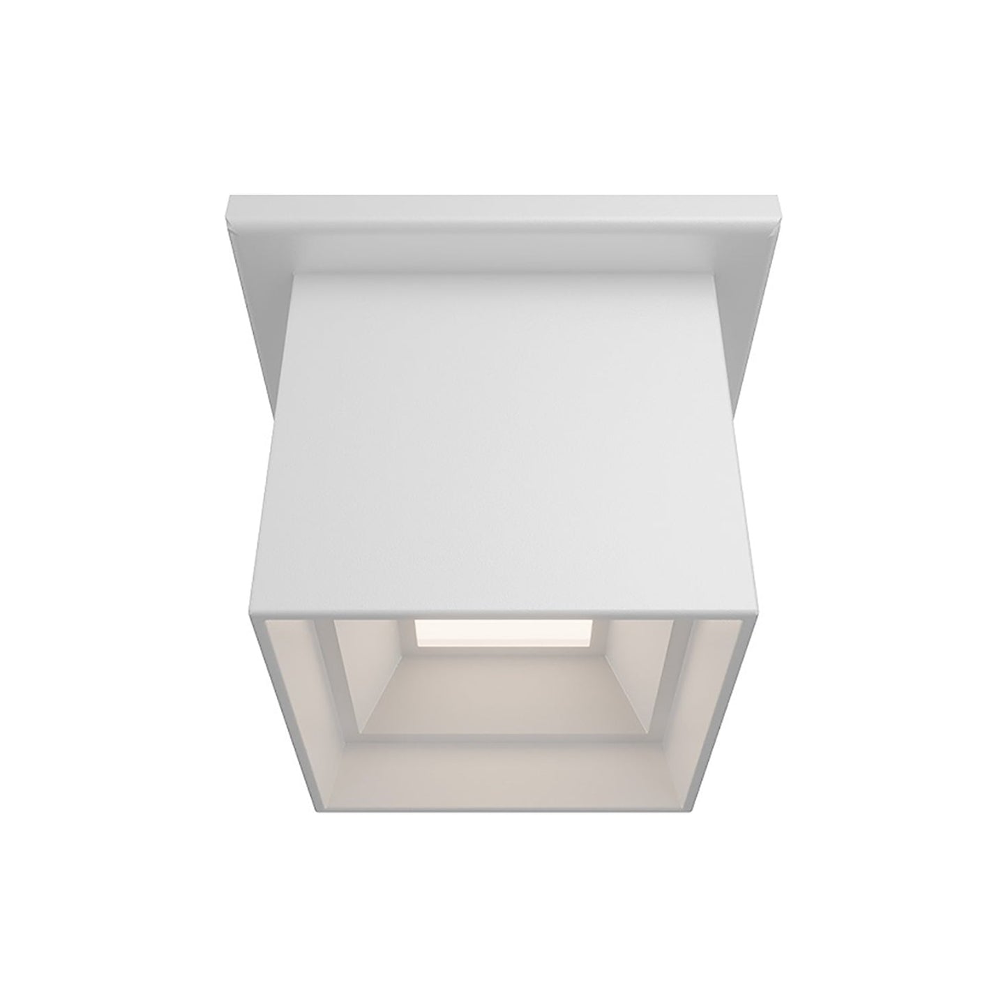 Kube Outdoor LED Flush Mount Ceiling Light in White (4.5-Inch).