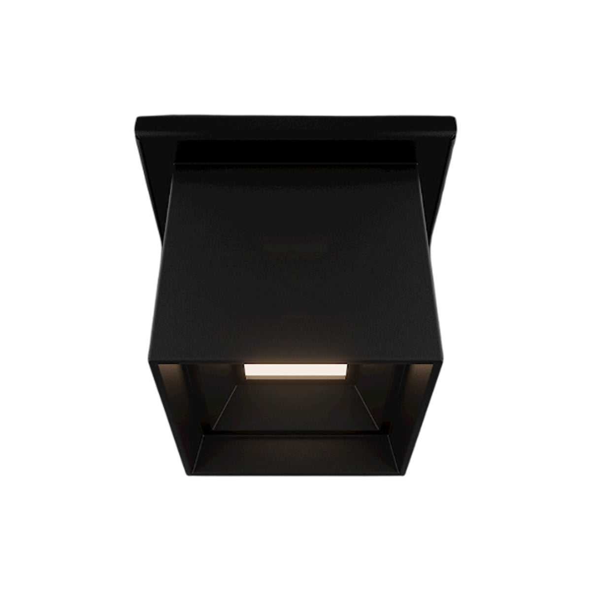 Kube Outdoor LED Flush Mount Ceiling Light in Black (4.5-Inch).
