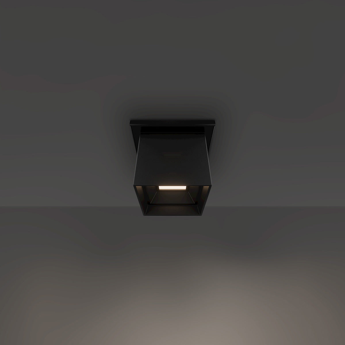 Kube Outdoor LED Flush Mount Ceiling Light in Detail.