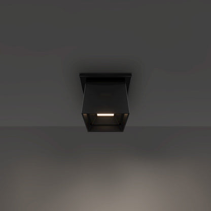 Kube Outdoor LED Flush Mount Ceiling Light in Detail.