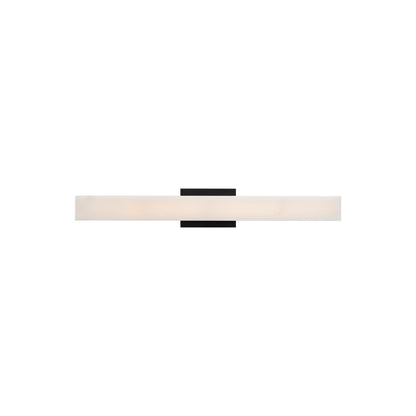 Lanza LED Bath Wall Light in Black (27-Inch).