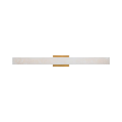 Lanza LED Bath Wall Light in Aged Brass (34-Inch).