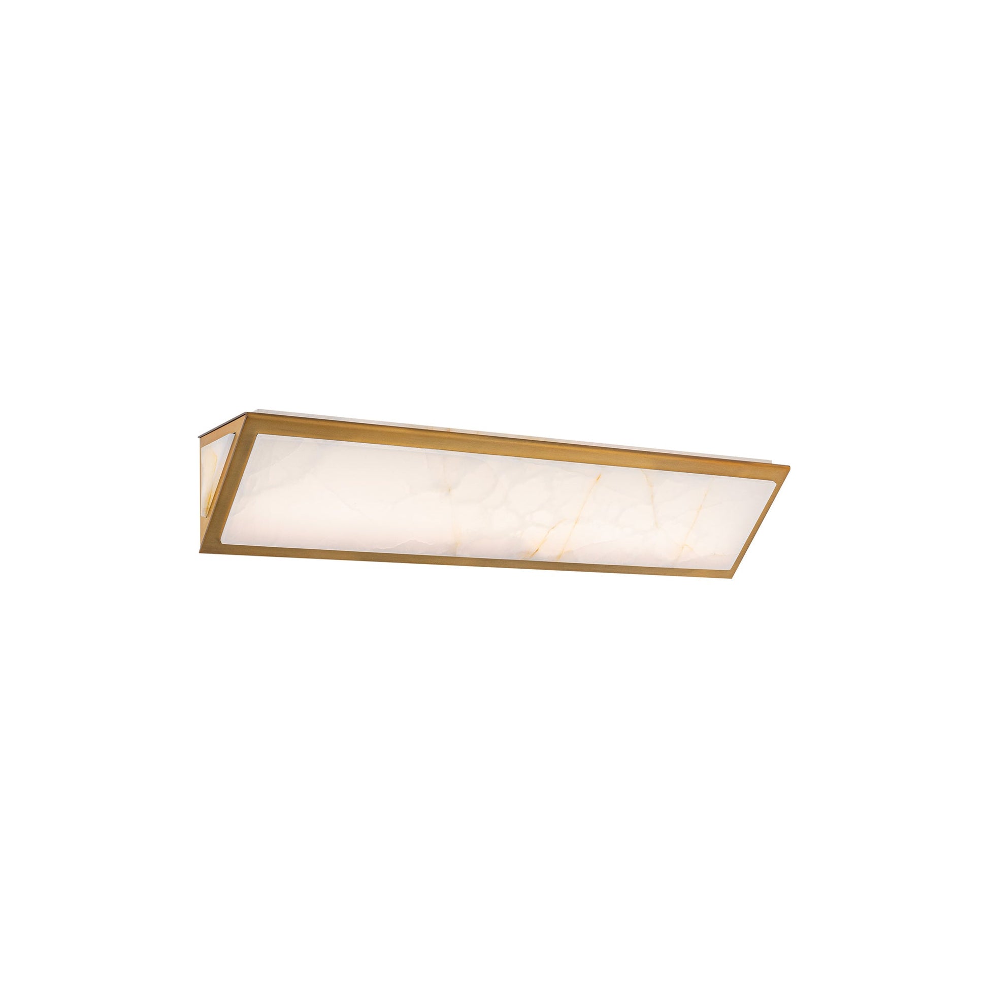 Lena LED Bath Vanity Light in Aged Brass (28-Inch).