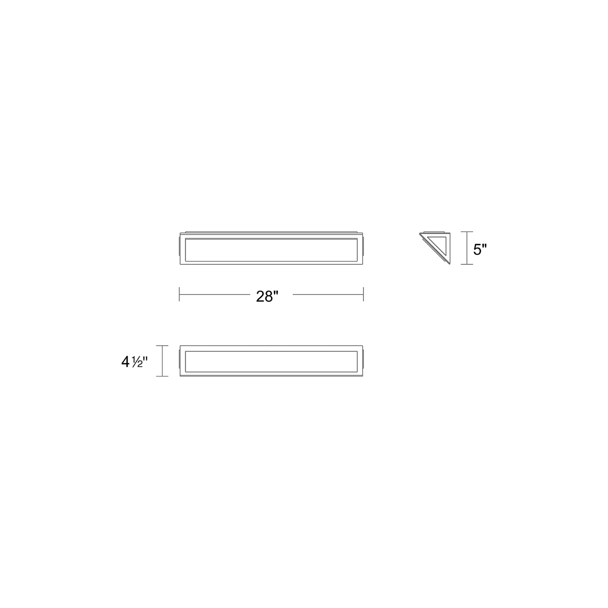 Lena LED Bath Vanity Light - line drawing.