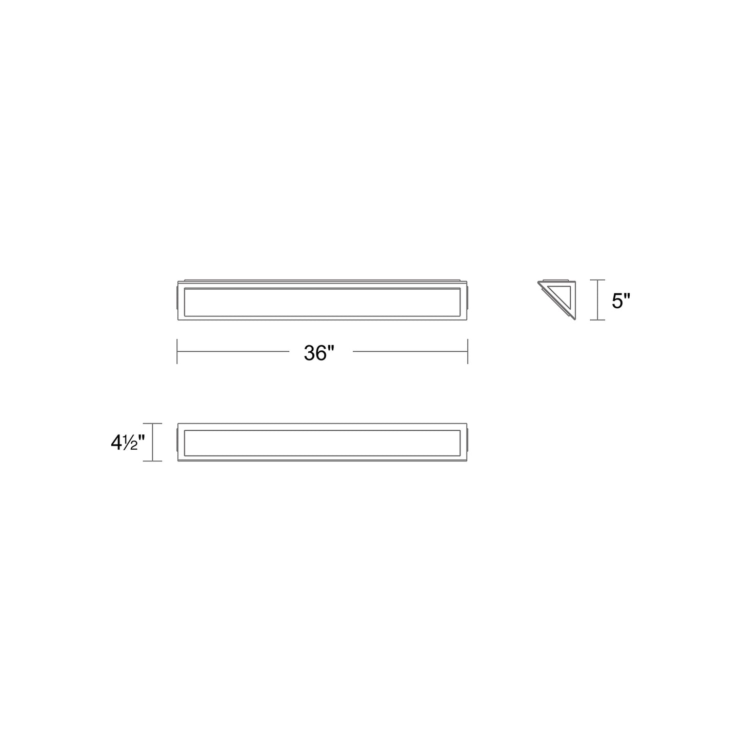 Lena LED Bath Vanity Light - line drawing.