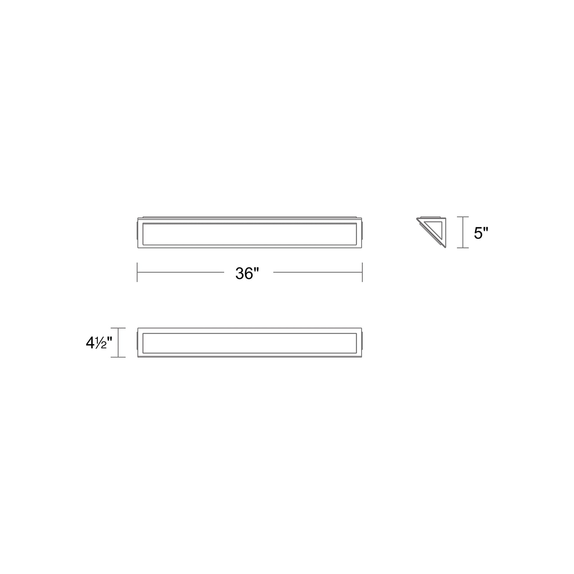 Lena LED Bath Vanity Light - line drawing.