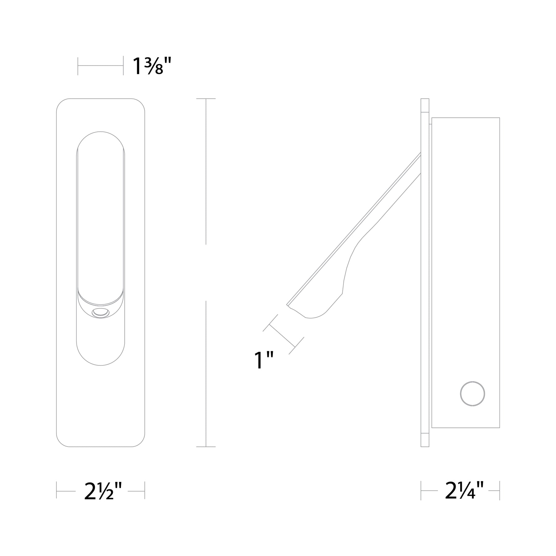 Line Up LED Wall Light - line drawing.