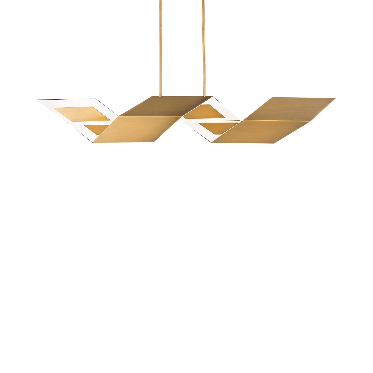 Lyris LED Pendant Light in Aged Brass.