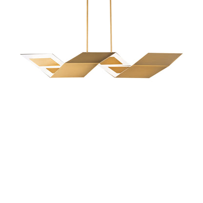Lyris LED Pendant Light in Aged Brass.
