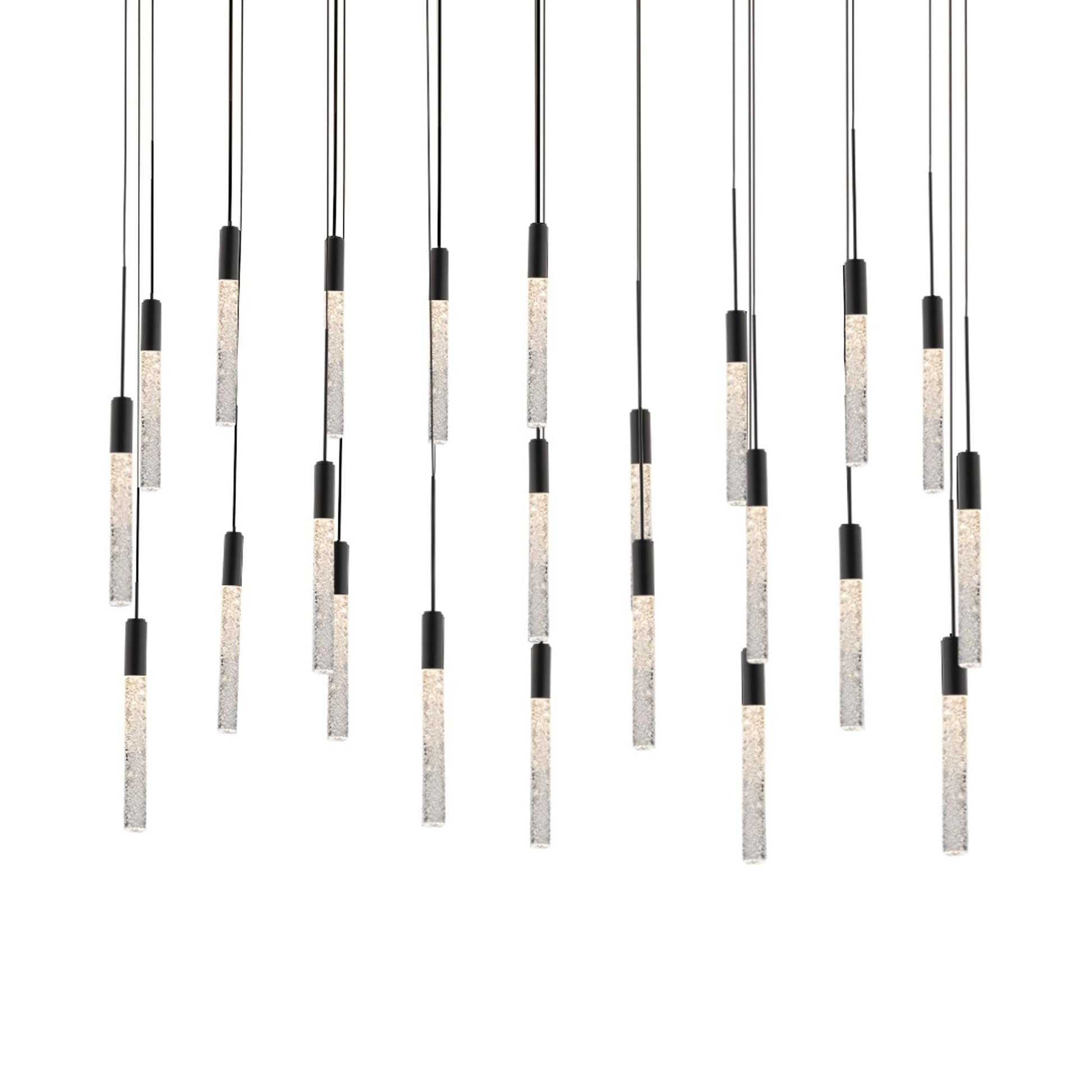 Magic Linear LED Chandelier in Black (23-Light).