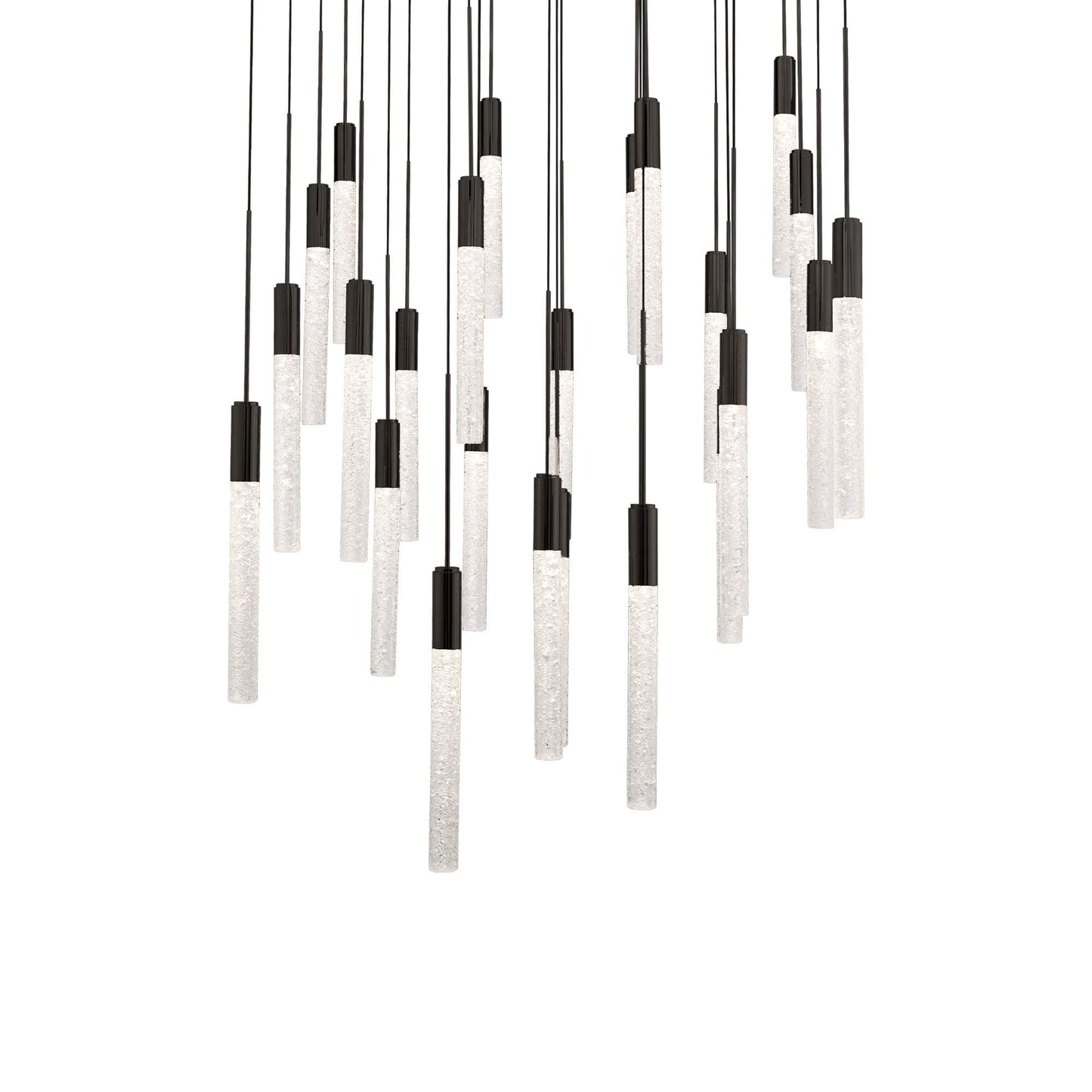 Magic Square LED Pendant Light in Black (25-Light).