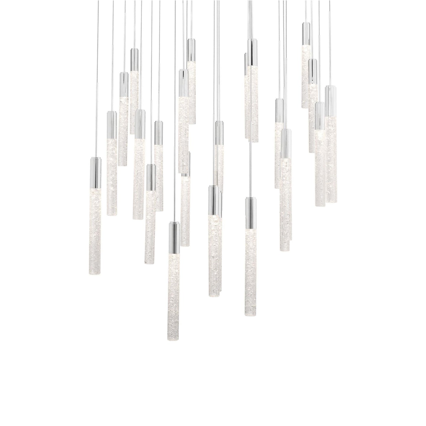 Magic Square LED Pendant Light in Polished Nickel (25-Light).