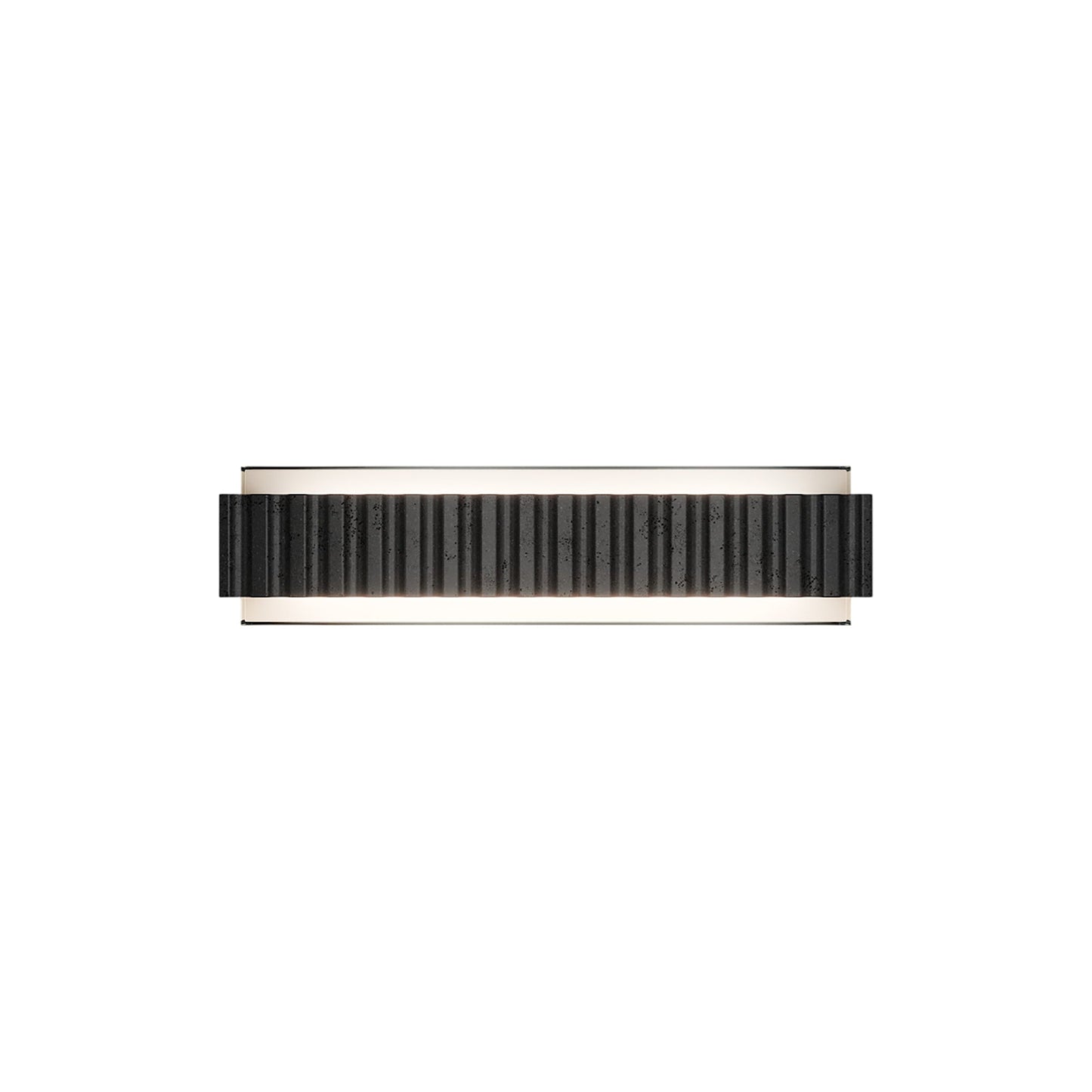 Magnate LED Bath Vanity Light in Basalt Stone/Black (19-Inch).