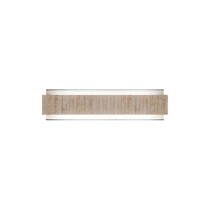 Magnate LED Bath Vanity Light in Beige Travertine/Aged Brass (19-Inch).