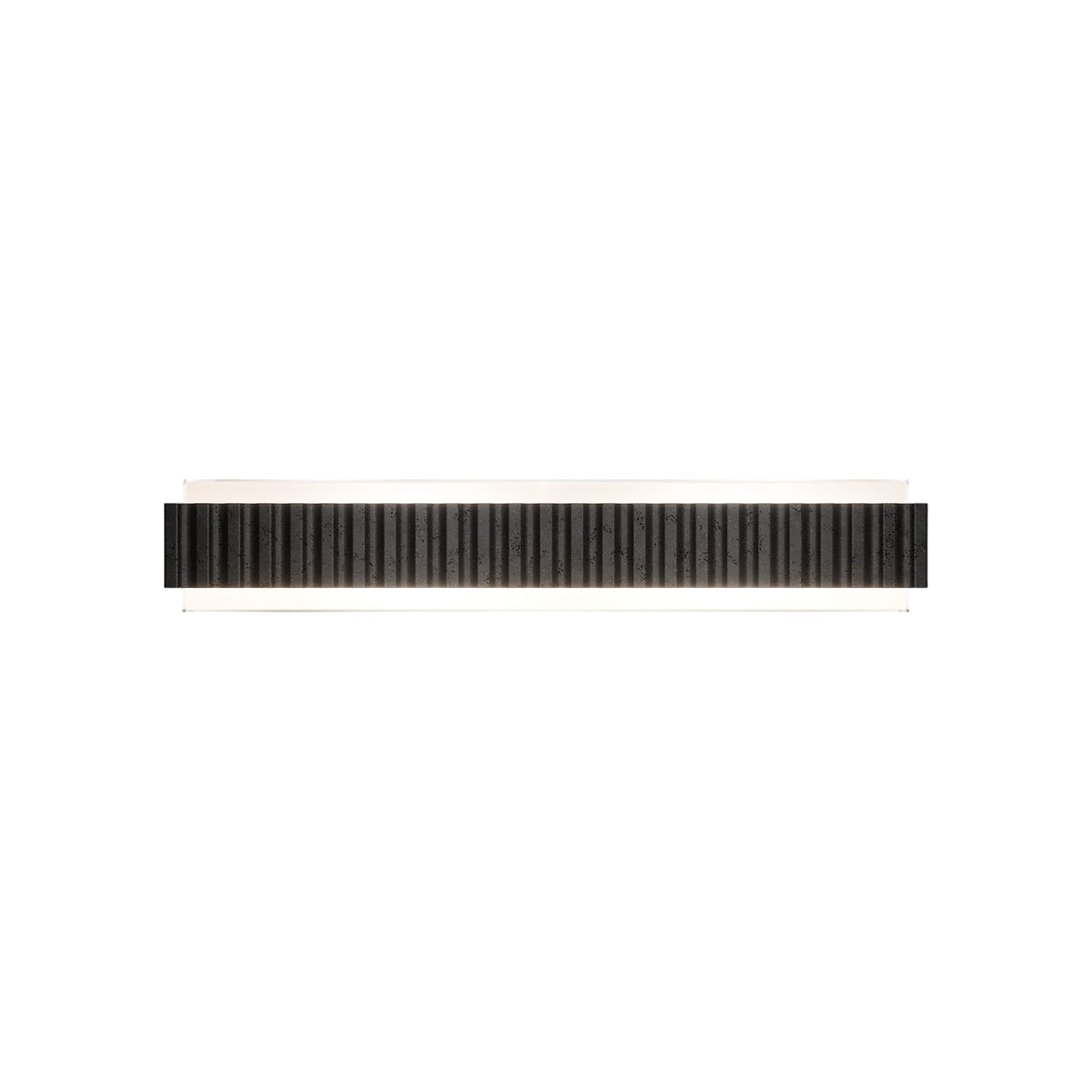 Magnate LED Bath Vanity Light in Basalt Stone/Black (27-Inch).