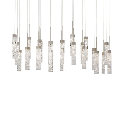 Minx LED Linear Multi Pendant Light in Antique Nickel (23-Light).