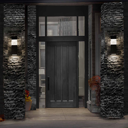 Monarch Outdoor LED Wall Light in Outside Area.