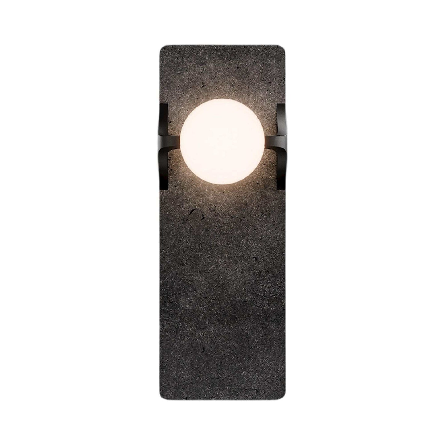 Okemo LED Wall Light in Basalt Stone/Black.