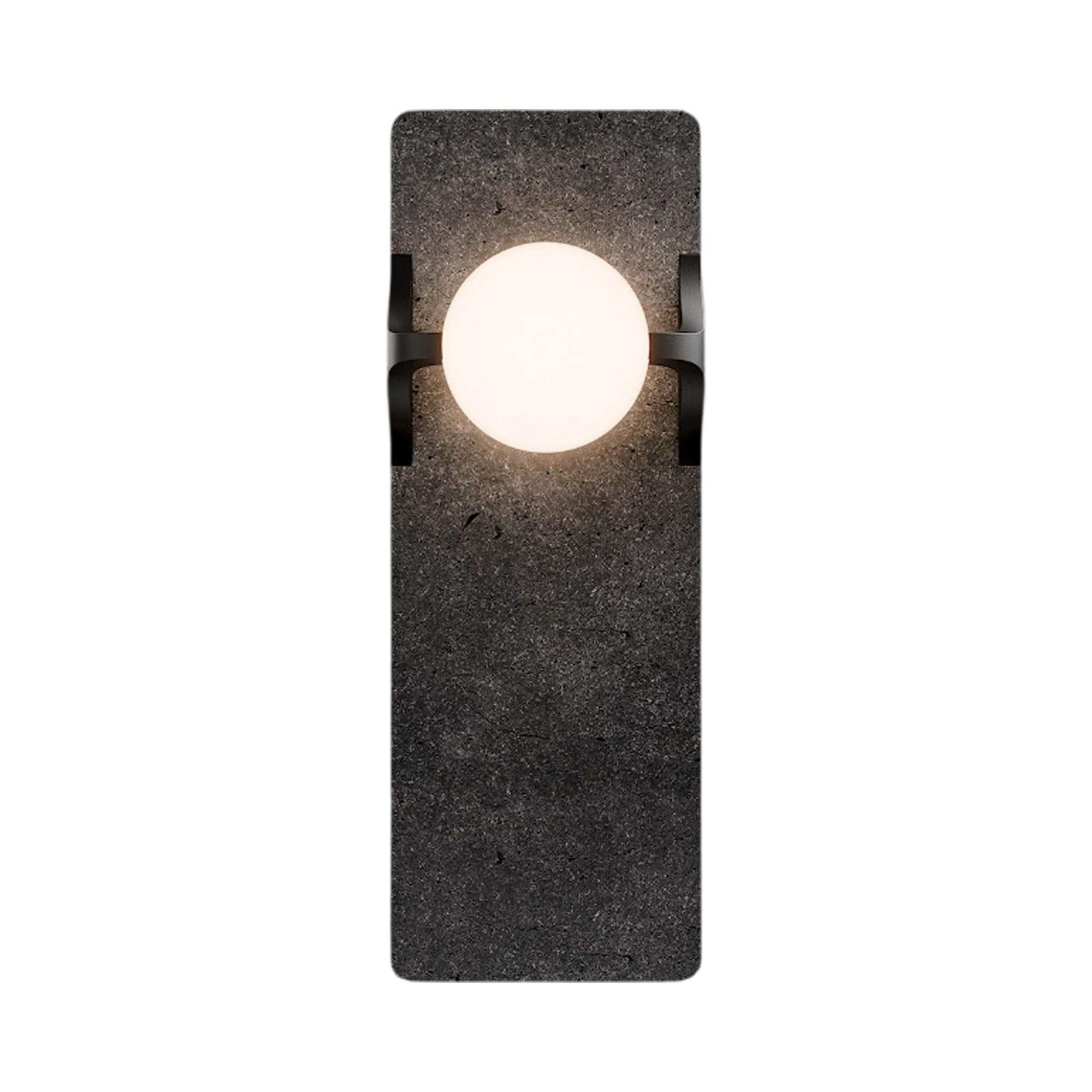 Okemo LED Wall Light in Basalt Stone/Black.