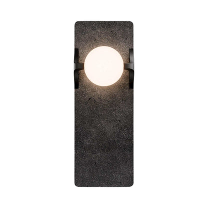 Okemo LED Wall Light in Basalt Stone/Black.