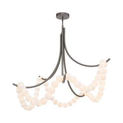 Parel LED Flush Mount Ceiling Light in Antique Nickel (46-Inch).