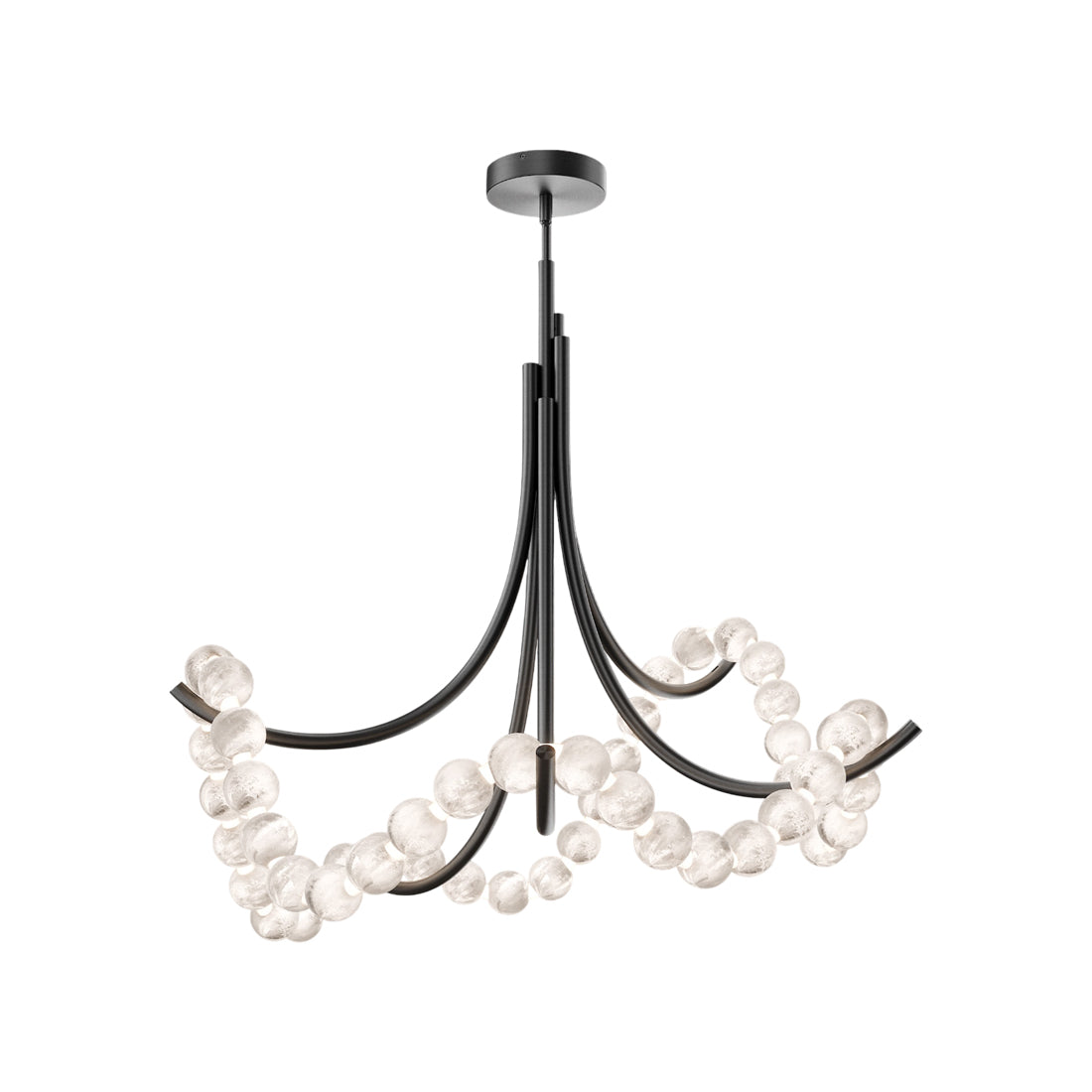Parel LED Flush Mount Ceiling Light in Antique Nickel (37-Inch).