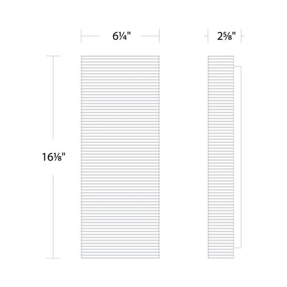 Pillar Outdoor LED Wall Light - line drawing.