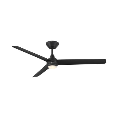 Pisces Outdoor LED Ceiling Fan in Matte Black.