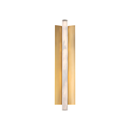 Rapper LED Wall Light in Aged Brass (18-Inch).